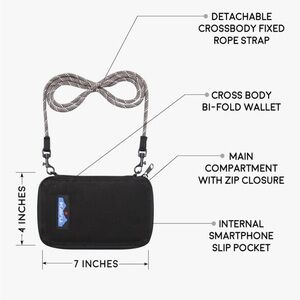 KAVU Go Time Bi-Fold Crossbody Wallet